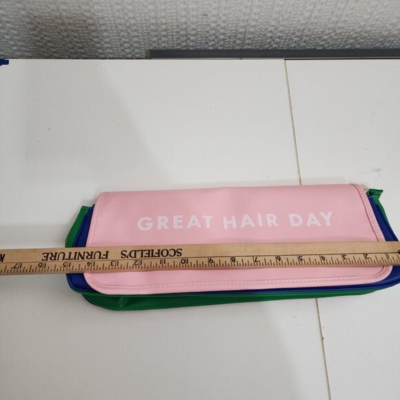 Kate Spade 'Great Hair Day ' Hair Tools Case Travel Pink Green Blue - Picture 10 of 11